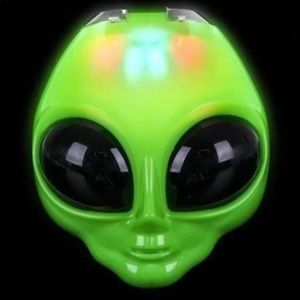 LED Light Up Alien Mask Halloween Costume Unisex Adult Children Kids Green